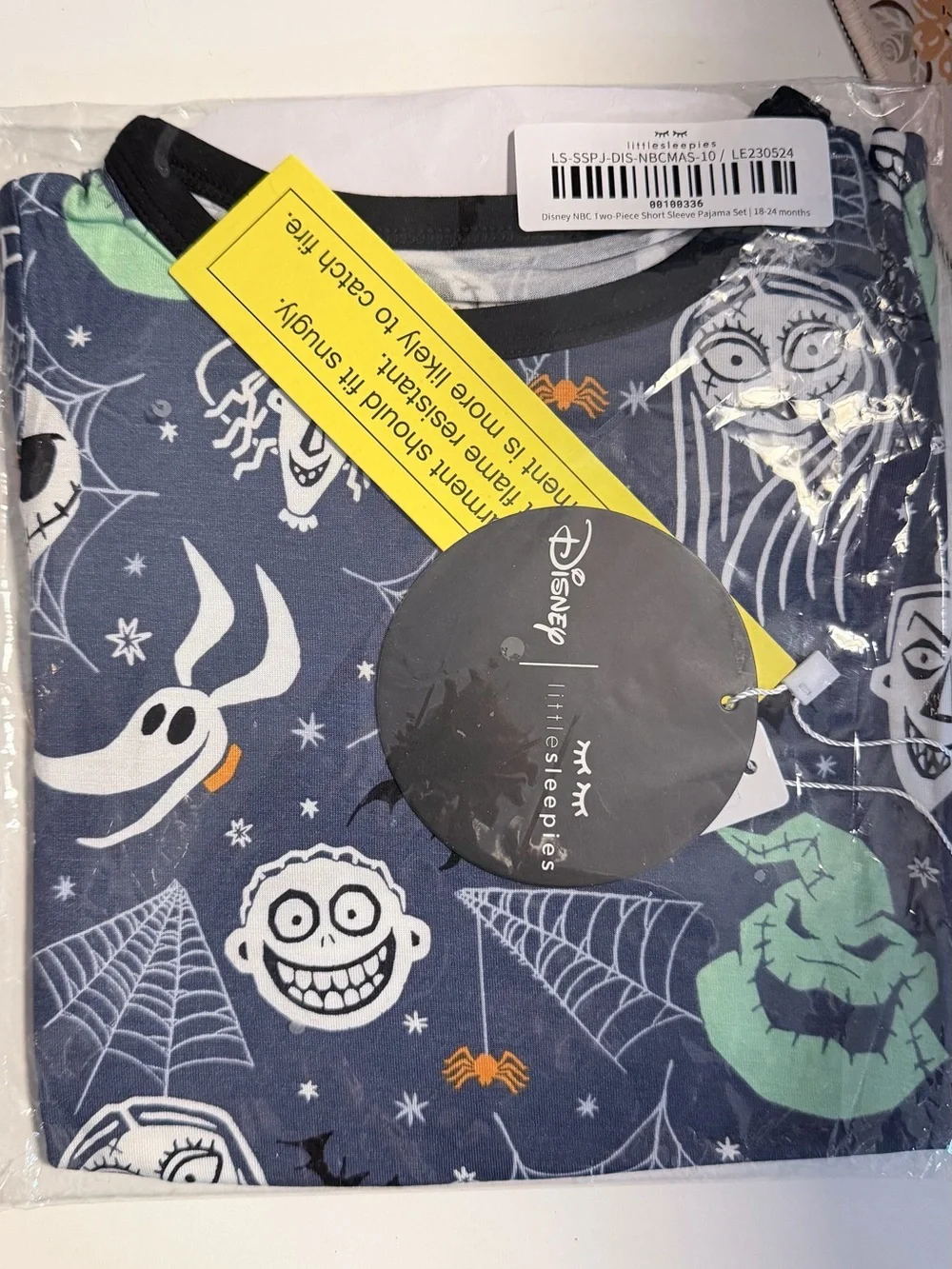 Little Sleepies Navy Halloween Jack Skellington Pajama Set